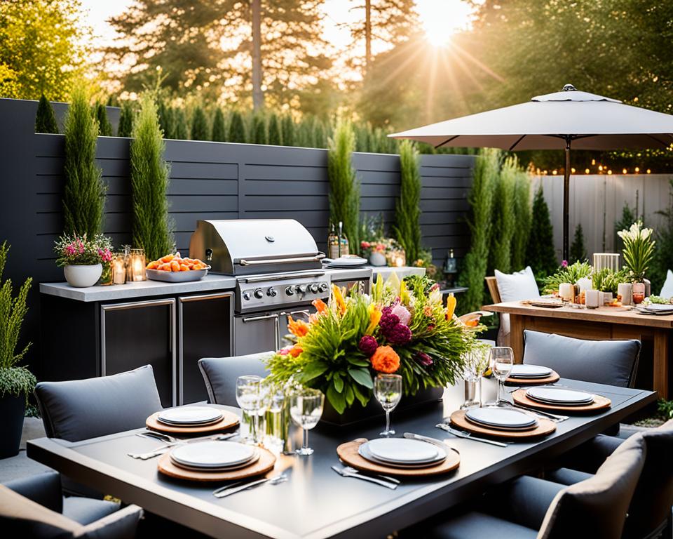 backyard entertaining spaces