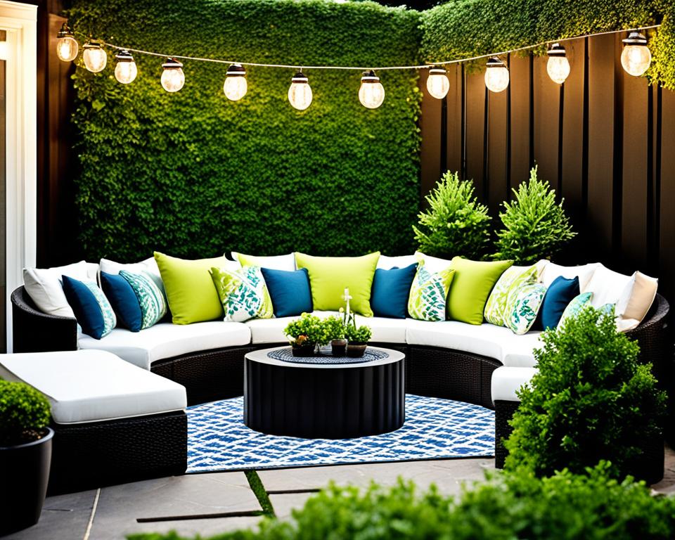 cozy patio seating