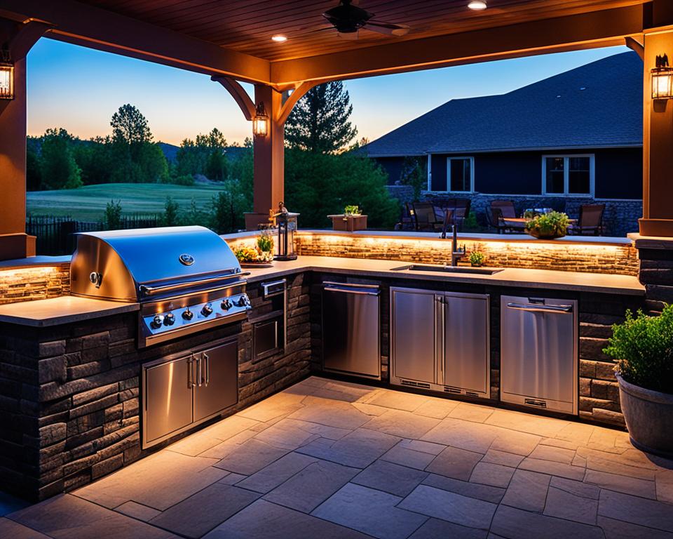 outdoor kitchen lighting