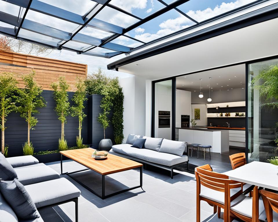 patio roof extensions with natural lighting