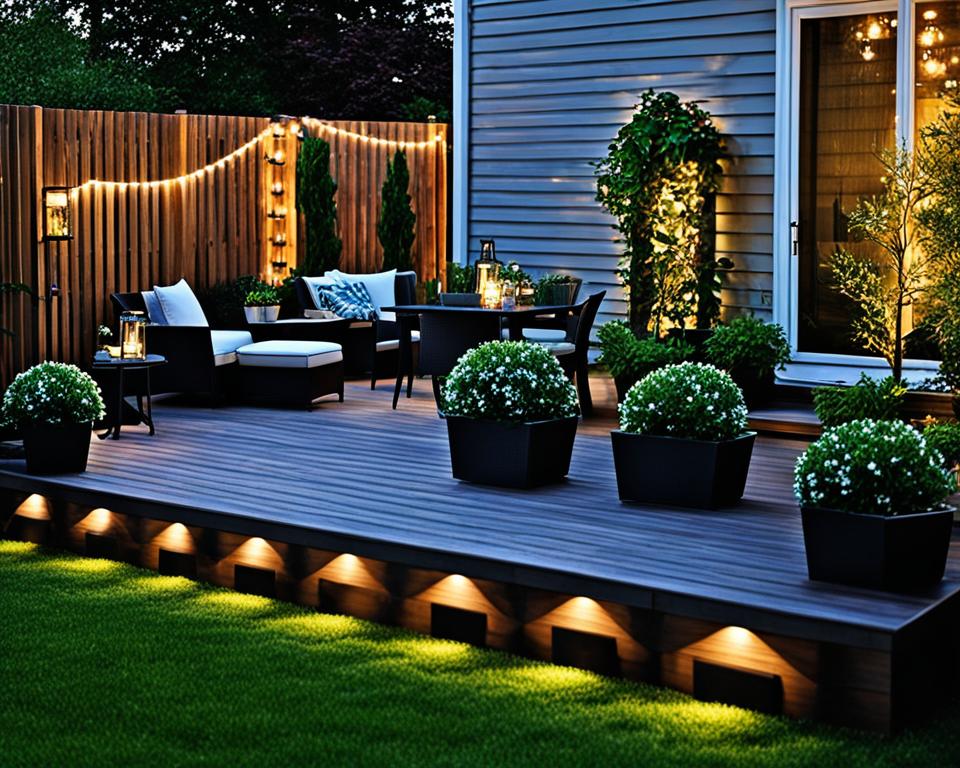 solar deck lights garden decor