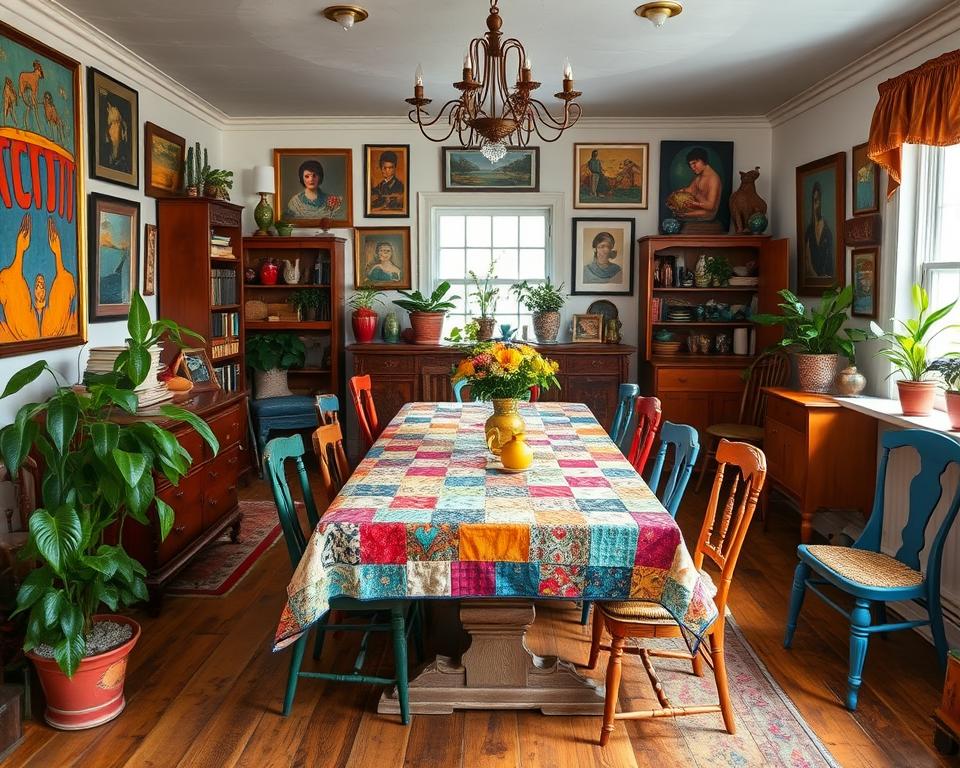 eclectic dining room decor