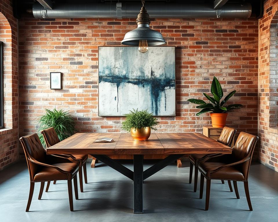 industrial dining room elements