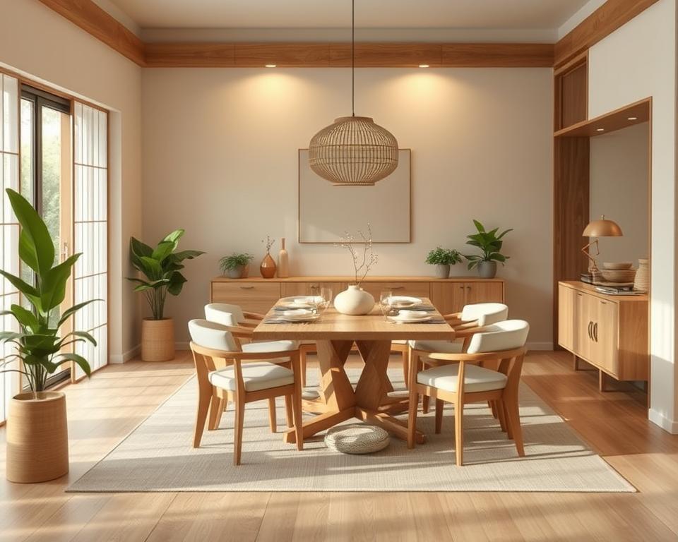 japandi dining room decor