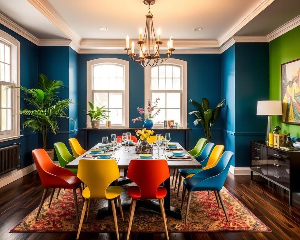 vibrant dining room colors